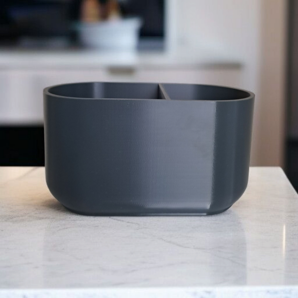 Modern Kitchen Utensil Holder - Dual Compartment & Timeless Design