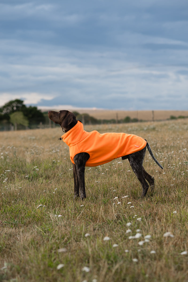 Fleece Dog Coat - Orange - image 2 - Wellbeing Pets