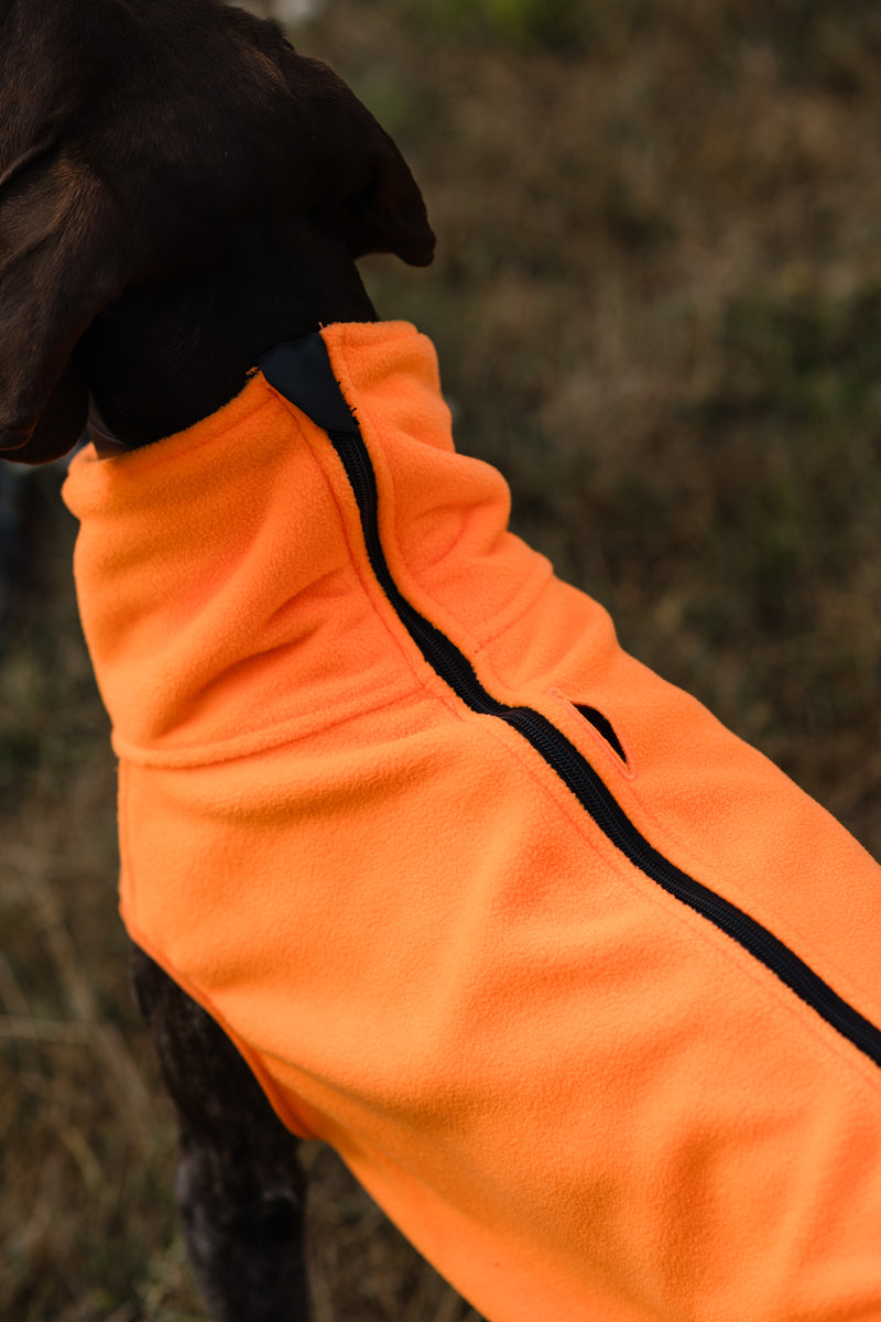 Fleece Dog Coat - Orange - image 4 - Wellbeing Pets