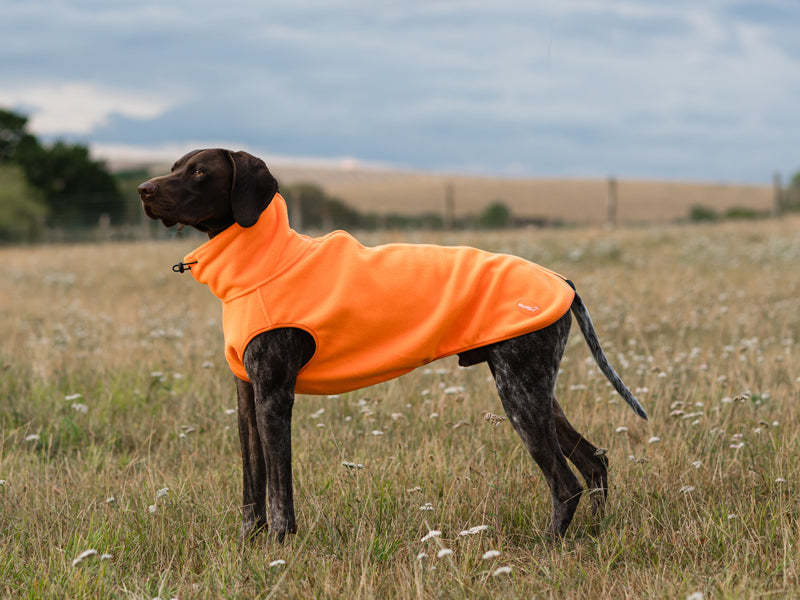 Fleece Dog Coat - Orange - Wellbeing Pets