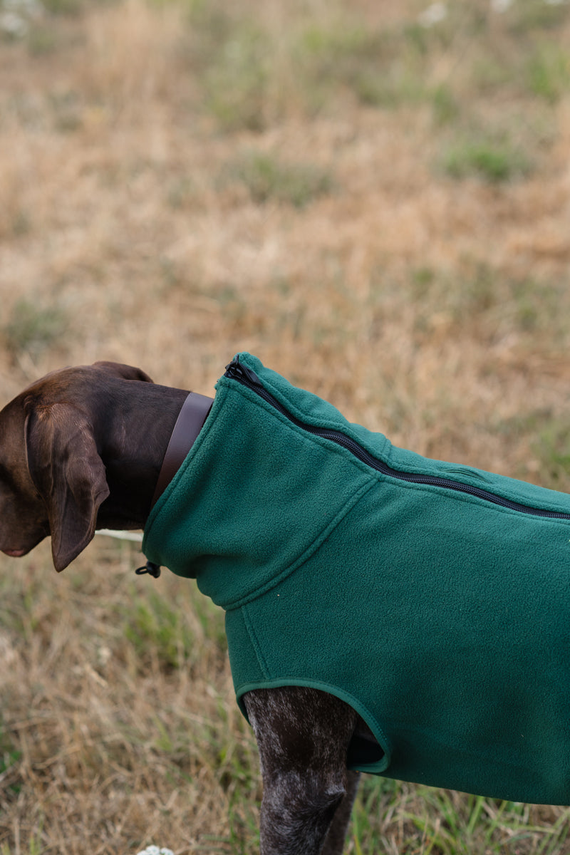 Fleece Dog Coat - Hunter Green - image 5 - Wellbeing Pets