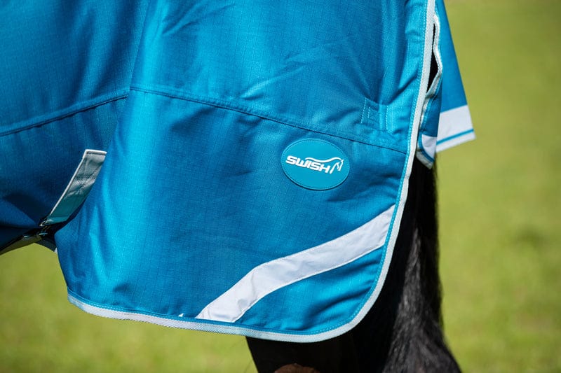 300g Turnout Rug With Detachable Neck - Turquoise - image 6 - Wellbeing Pets