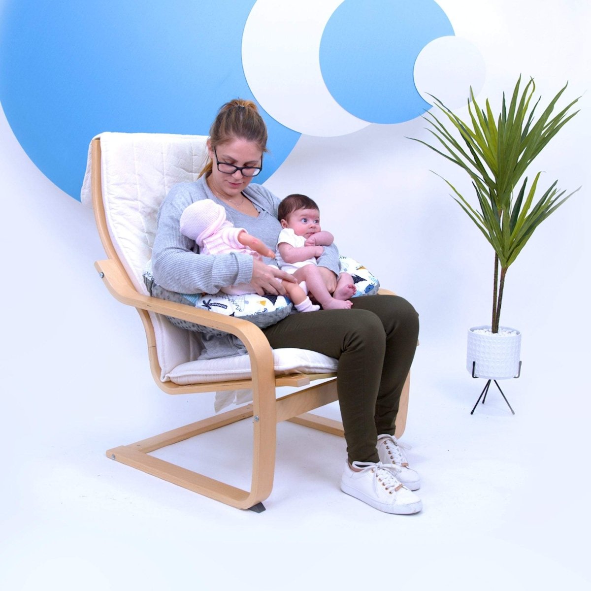 Twin Pregnancy Nursing Pillow - Dino