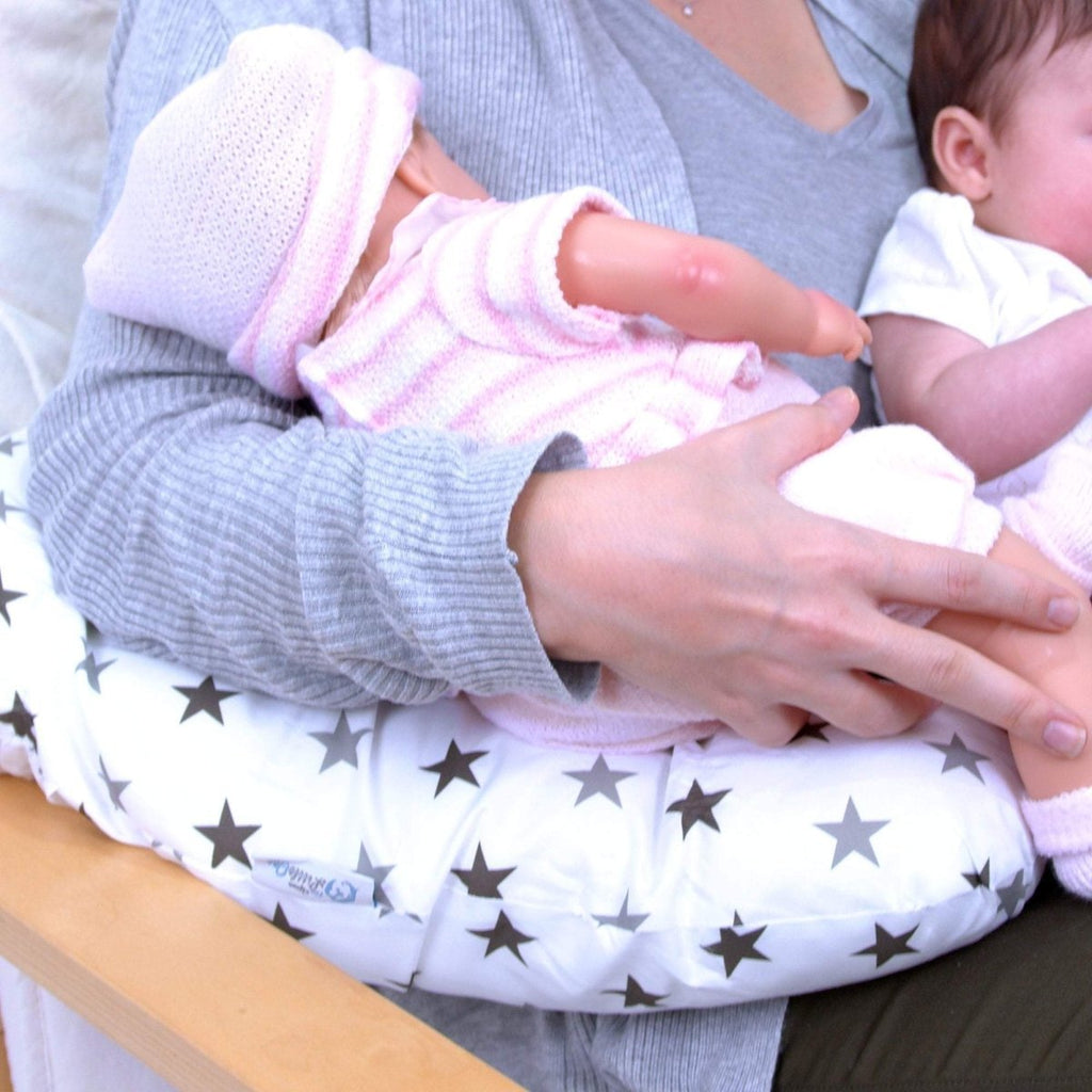 Twin Pregnancy Nursing Pillow - Silver Stars
