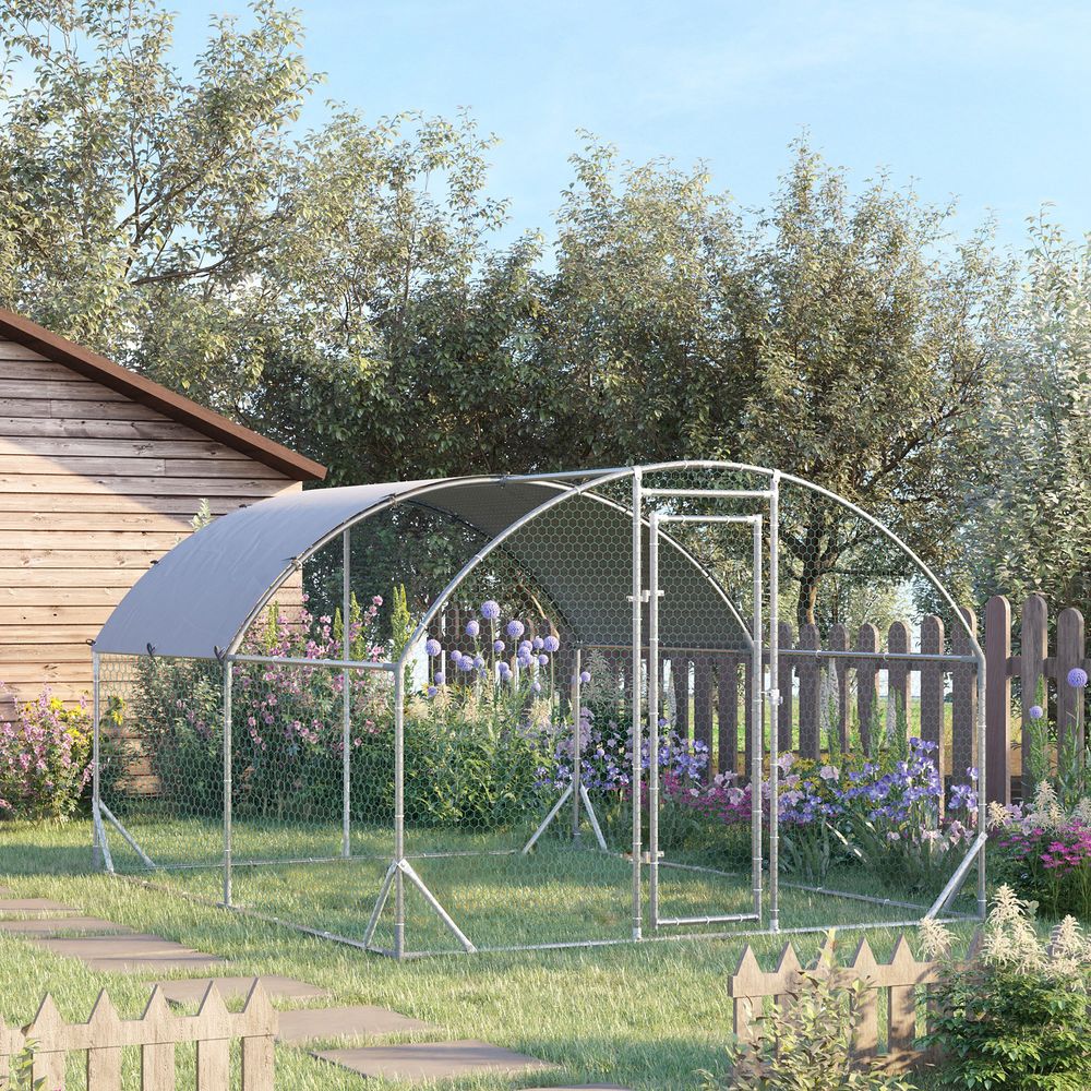 PawHut Walk-In Chicken Run | 2.8 x 3.8 x 2m - product image 3 - Wellbeing Pets