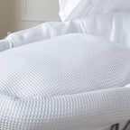 White Waffle Moses Basket Bedding Set (Basket Not Included!)