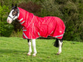 WIDE FIT 100g Detachable Neck Turnout Rug - Red - Wellbeing Pets