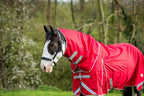 WIDE FIT 50g Detachable Neck Turnout Rug - Red - image 3 - Wellbeing Pets