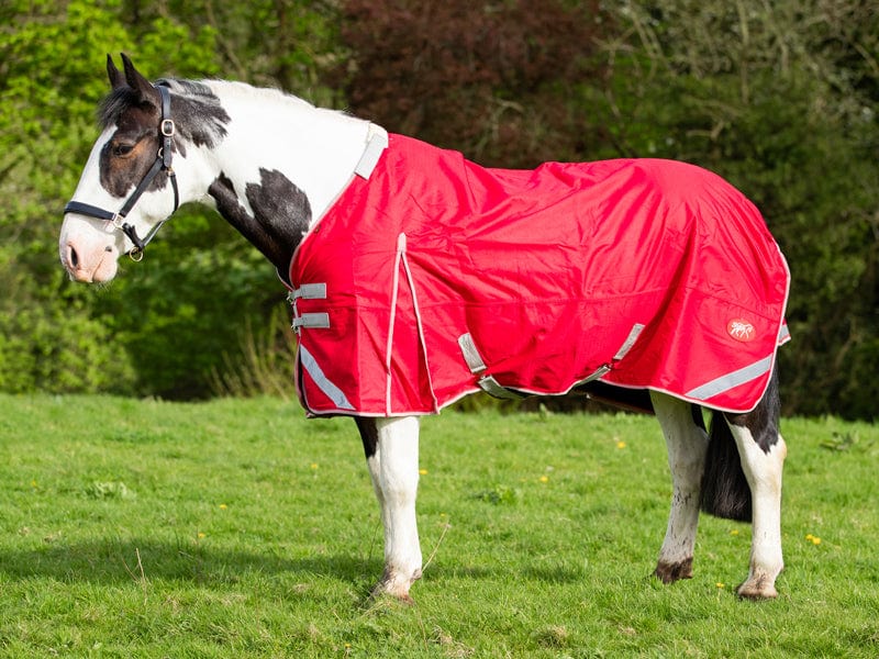 WIDE FIT 200G Detachable Neck Turnout Rug - Red - image 3 - Wellbeing Pets