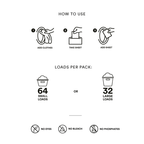 Zero Waste Club Eco-Friendly Laundry Detergent Sheets – Unscented | 64 Washes